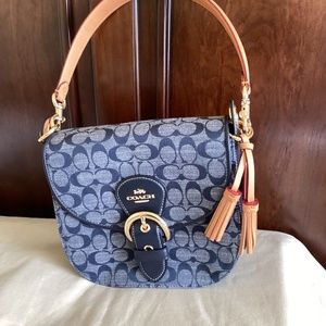 Coach Kleo Denim signature chambray